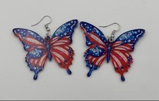 Butterfly Design Acrylic Earrings C