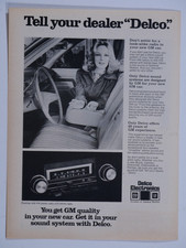 Delco GM Pontiac AM FM Vintage Original Print Ad