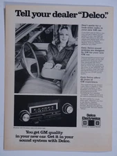 Delco GM Pontiac AM FM Vintage Original Print Ad