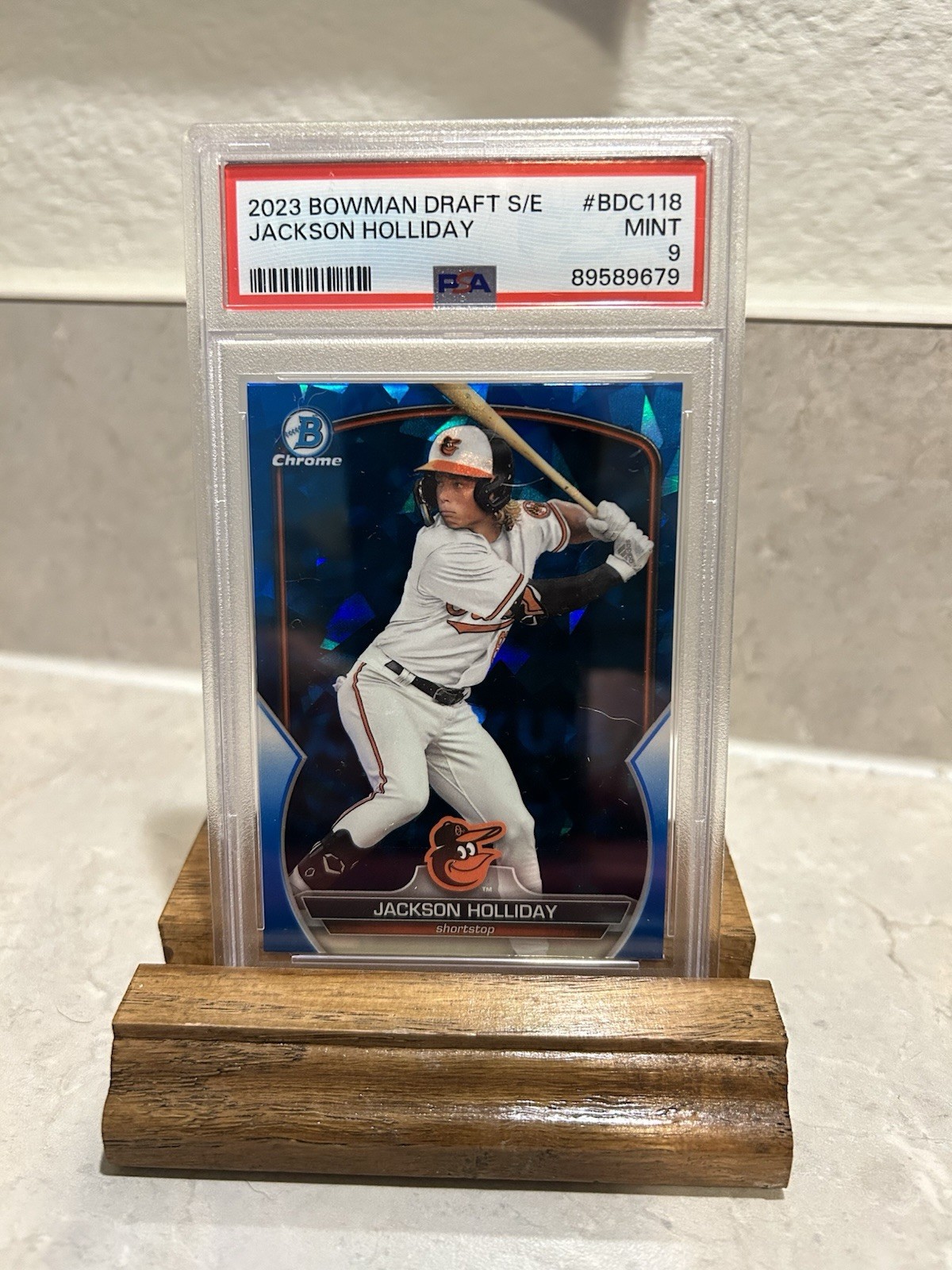 2023 BOWMAN SAPPHIRE DRAFT JACKSON HOLLIDAY #BDC118 ORIOLES PSA 9 MINT