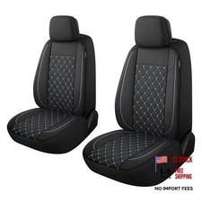 Breathble Car Seat Covers - Washable Seat Covers for Front Set - Black/Gray