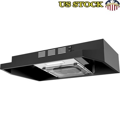 Powerful Suction Range Hood W/ LED Light 2 Speed Fan Ducted Convertible New