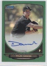 2013 Bowman Draft Chrome Prospect Green Refractor 72/75 Tyler Danish Auto 1q7