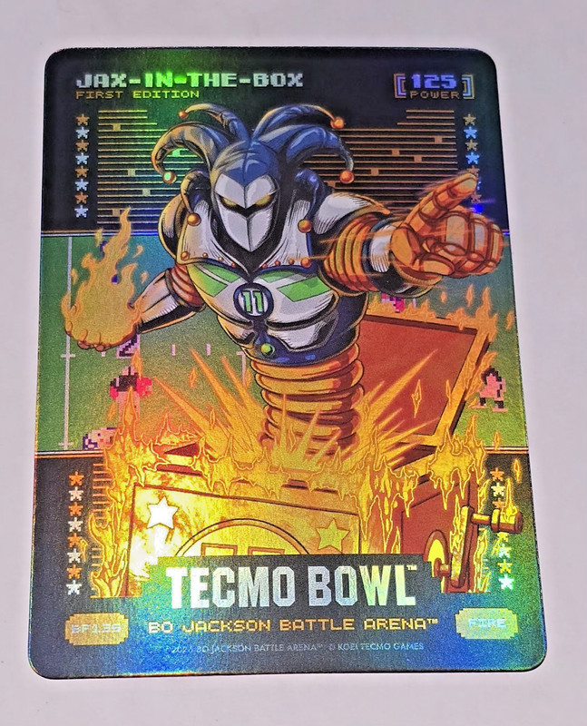 2026 Bo Jackson Battle Arena TECMO Bowl Jax-In-the-Box BattleFoil Fire Njigba