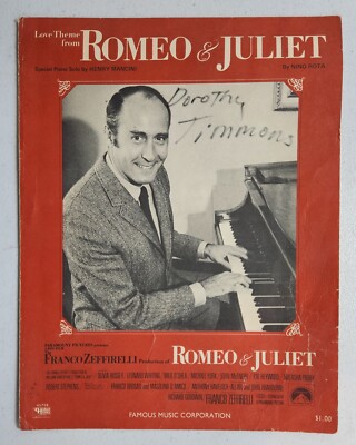 1968 Love Theme From Romeo And Juliet Music Sheet