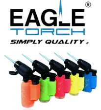 Eagle Torch 45 Degree Jet Flame Refillable Torch Lighter (Neon Colors) - 5 Pack