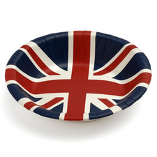 Union Jack Tableware King's Coronation Great Britain GB Flag - 12 x Paper Bowls