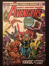 AVENGERS 127 6.0 6.5 QUALIFIED MISSING VALUE STAMP TOP STAPLE ATTACHED QS