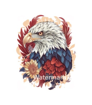 American Eagle Cotton Fabric Crazy Quilt Block Quilting, Sewing, Crafting (DS4