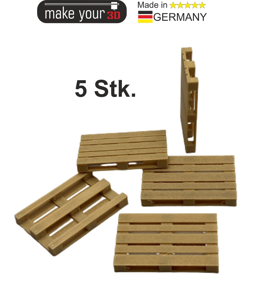 MAKEYOUR3D Spur G 1:22,5 SET 5Stk. Paletten wetterfest aus PETG Kunststoff