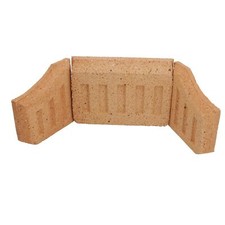 Fire Brick Singles & Bundle 16" Grate Coal Log Fireplace Back Side