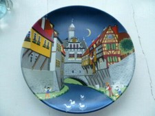 Vintage POOLE Pottery Canal River Scene 432 II Plaque Side Plate 15.5 cm VGC