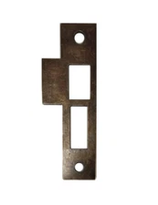 Antique/Vintage Style Door Strike Plate, Mortise, Victorian, Brass, 3-7/8”