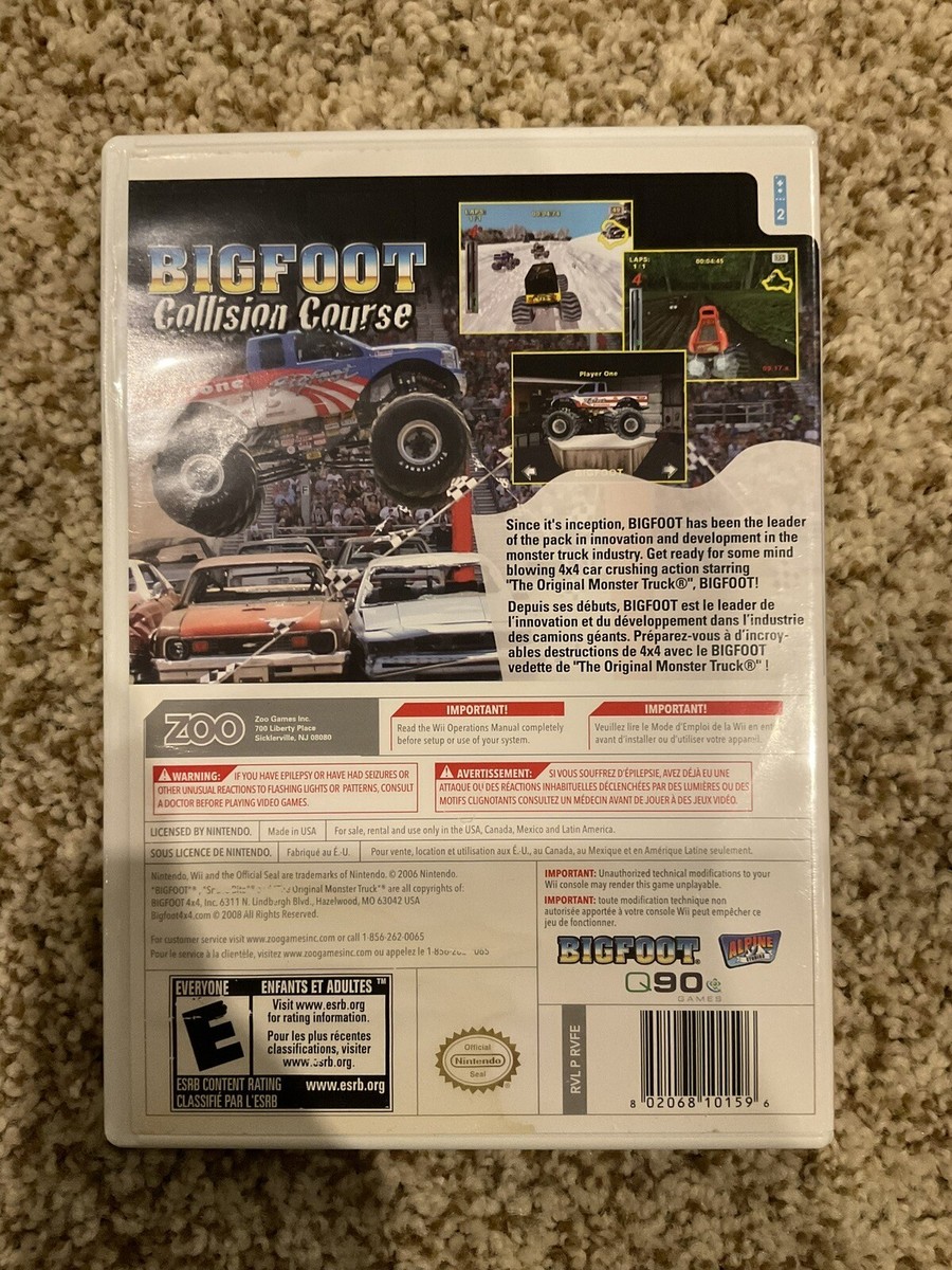 Bigfoot Collision Course (Nintendo Wii) Game CIB Monster Truck | eBay