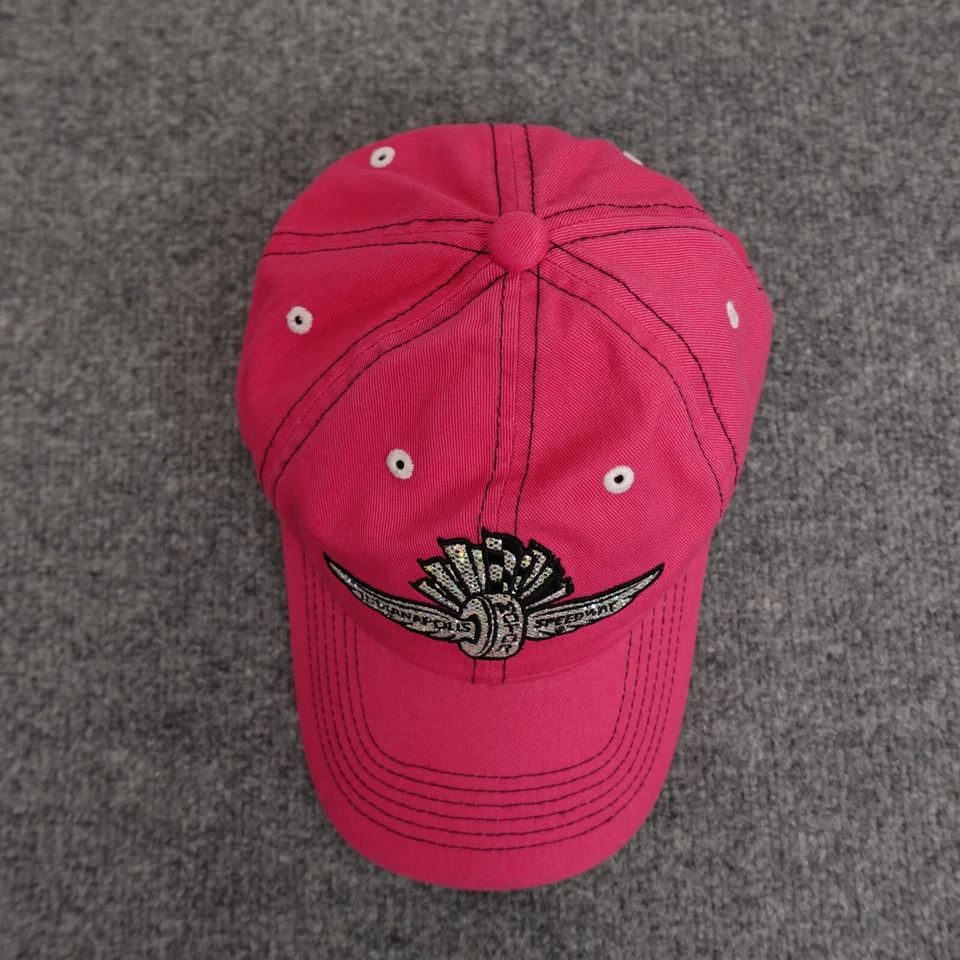 Indianapolis 500 шляпа крышка ремень назад розовый вышитый блестящий логотип Indy женщины - Изображение 2 из 4