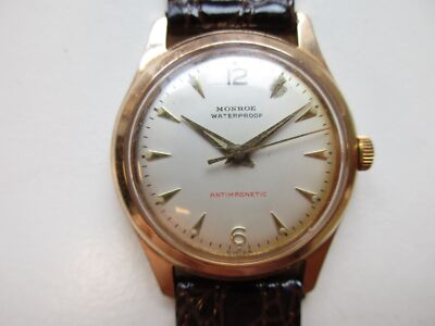Monroe 1960's Swiss men's watch 17 jewels movement running