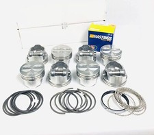 Sealed Power Cast 4vr Flat Top Pistons Set8moly Rings Chevy Sb 350 5.7l .080