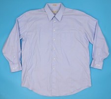 PRONTO UOMO Men's Shirt Long Sleeve Size: 17 1/2 32-33 . Blue. Non Iron.