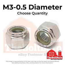 M3-0.5 Stainless Steel A2 Nylon Insert Hex Nuts Choose Qty 