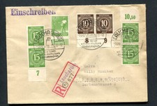 Germany - AMG : Scarce R-Cover from 1948 - Laucha - fancy cancels