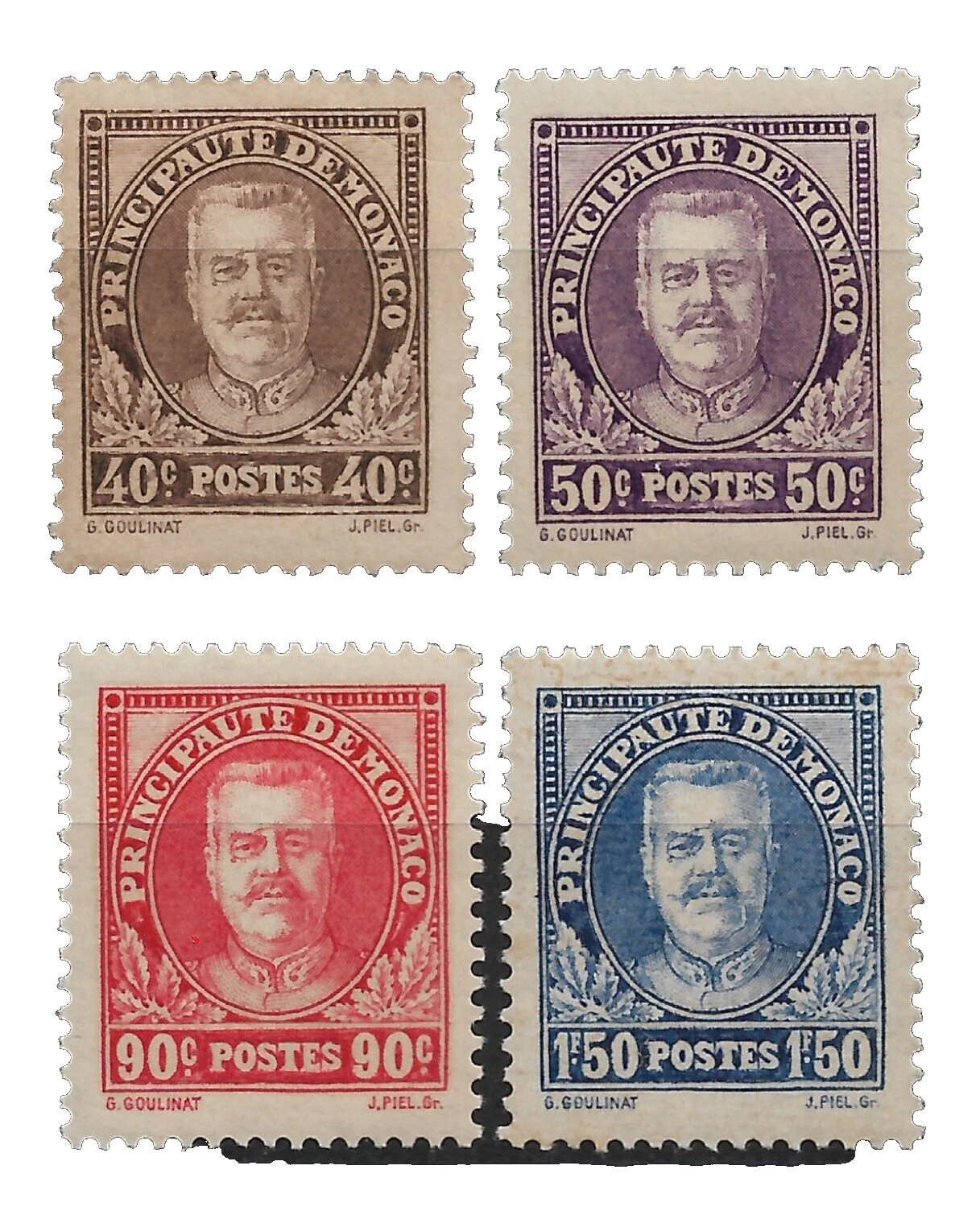 Estampillas de pre-decimal Royalty MONACAN