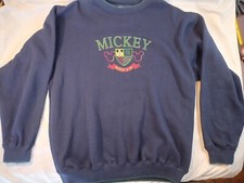 Disney Mickey  Co. Sweatshirt Men's Large XL Embroidered Navy Blue Vintage Y2K