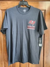 '47 Men's Tampa Bay Buccaneers Open Field Franklin T-Shirt  Flint Black Color XL