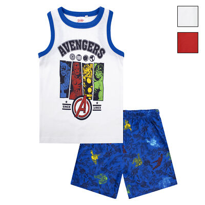 Marvel Avengers Kids Pajamas Tank Top & Summer Shorts Cotton 6777