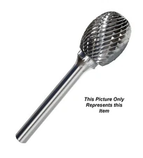 SE-41 Oval/Egg Shape 1/8" Diameter Carbide Burr Double Cut