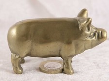 Large brass pig piglet ornament just under 2