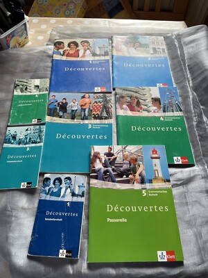 Decouvertes Beiheft 1 2 3 4 5 & Vokabelheft  & CD Rom Für PC