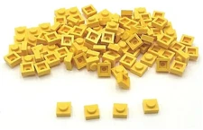 Lego 100 New Yellow Plates 1 x 1 Stud Pieces Parts