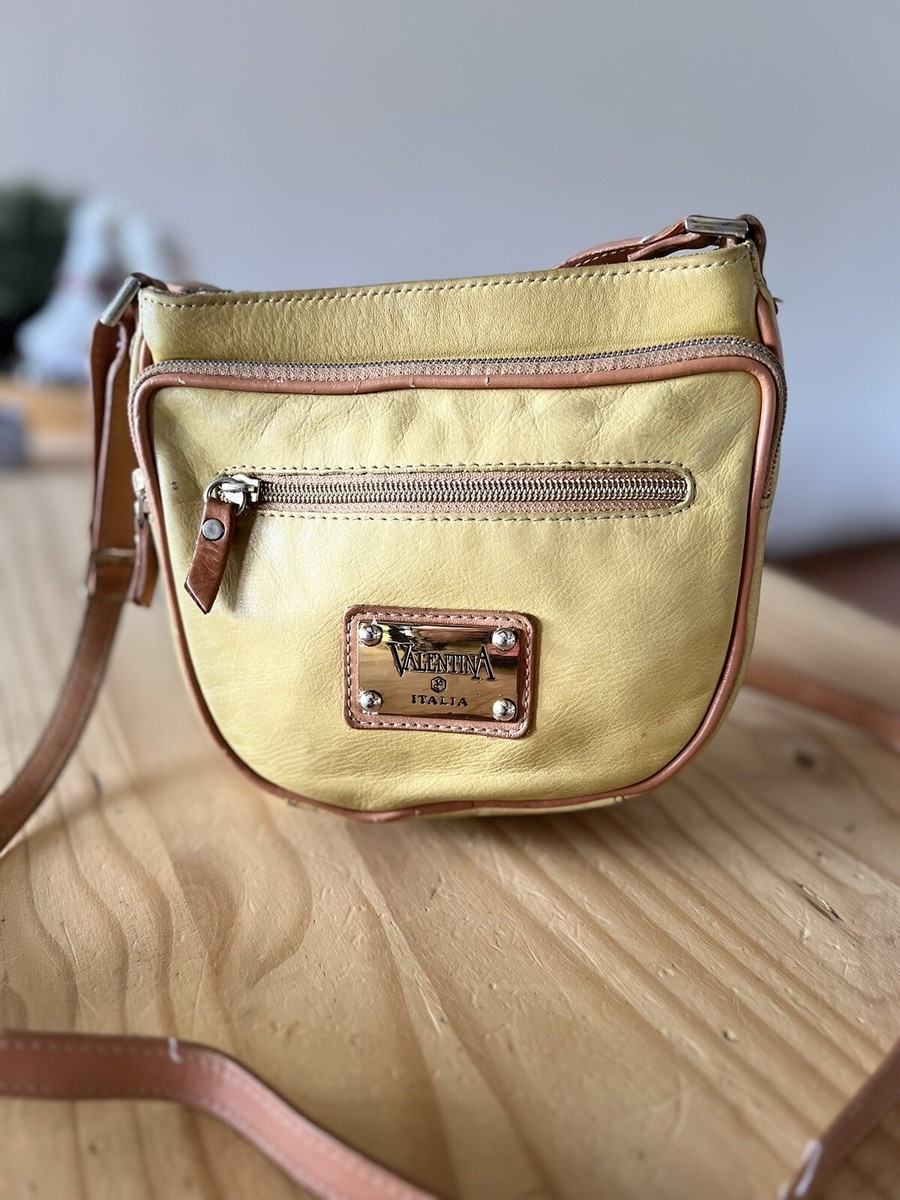 valentina Italia yellow leather crossbody bag (See Pics For