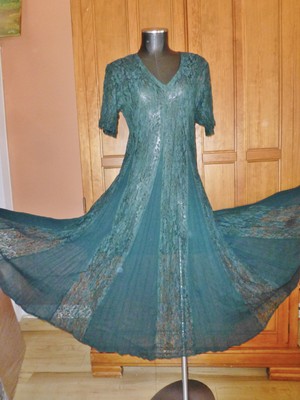 forest green boho dress