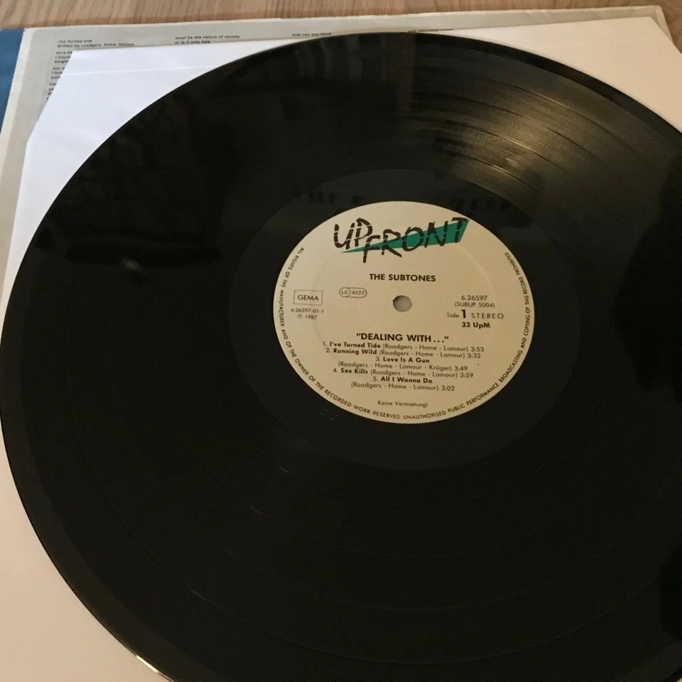 The Subtones ‎– Dealing With...  Vinyl 1987 Professionally cleaned - OIS - Bild 4 von 4