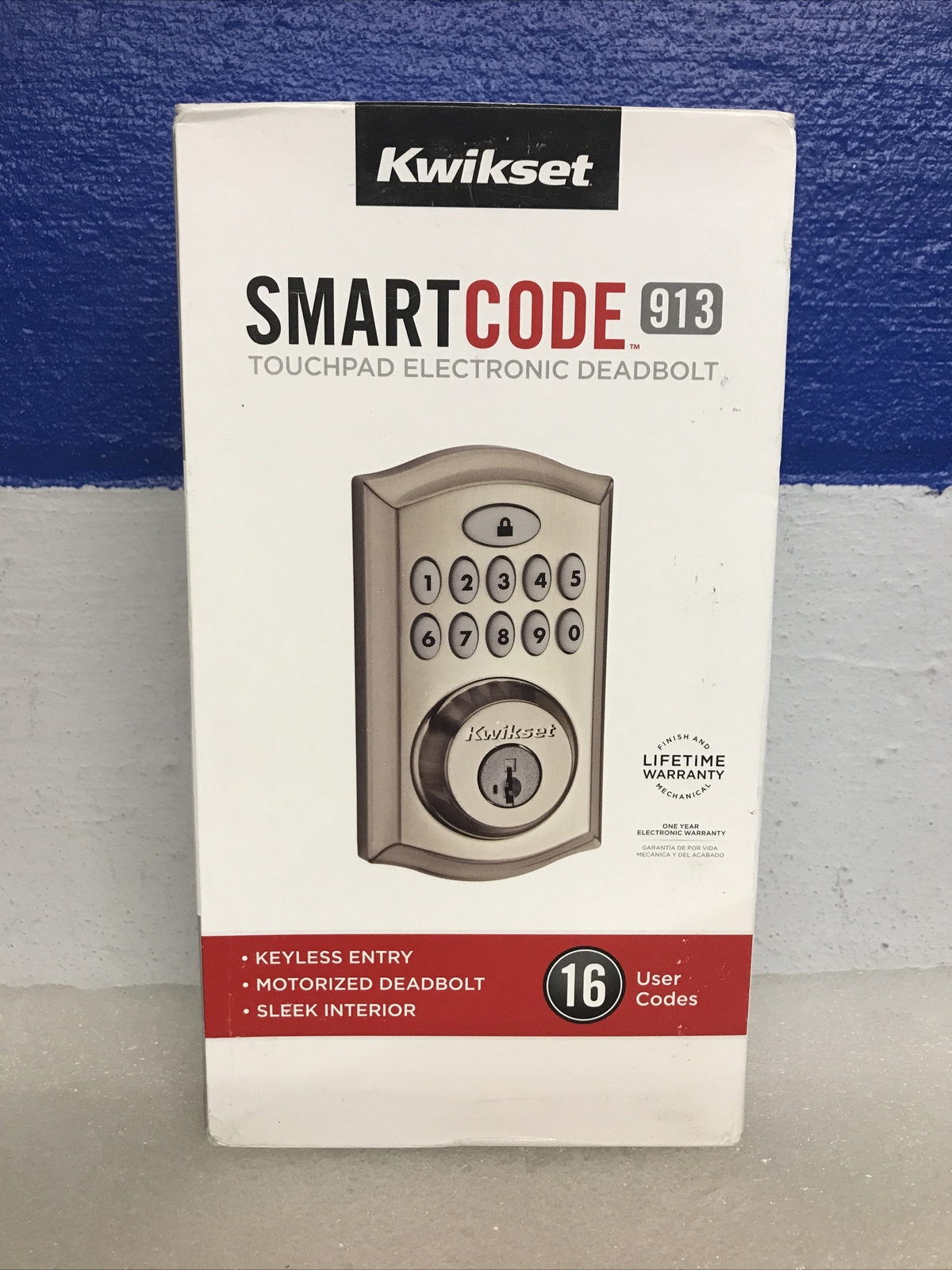 Kwikset 913 SmartCode Touchpad Electronic Keyless Entry Deadbolt 99130-002-image