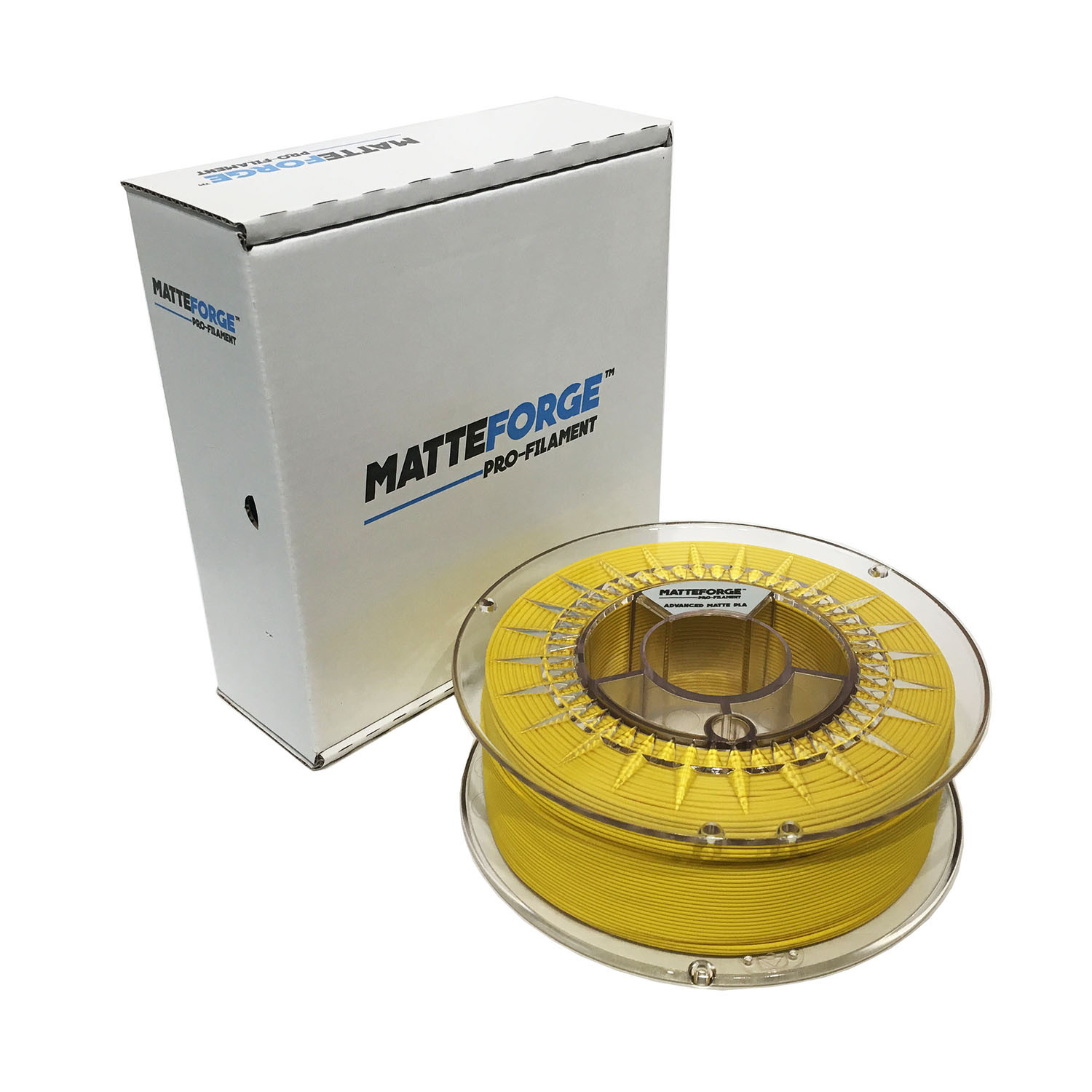 MATTEFORGE: Advanced Matte PLA 3D Drucker Filament - 1,75 mm GELB (1 KG)