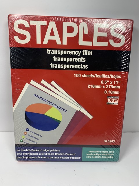 does staples print on transparency paper