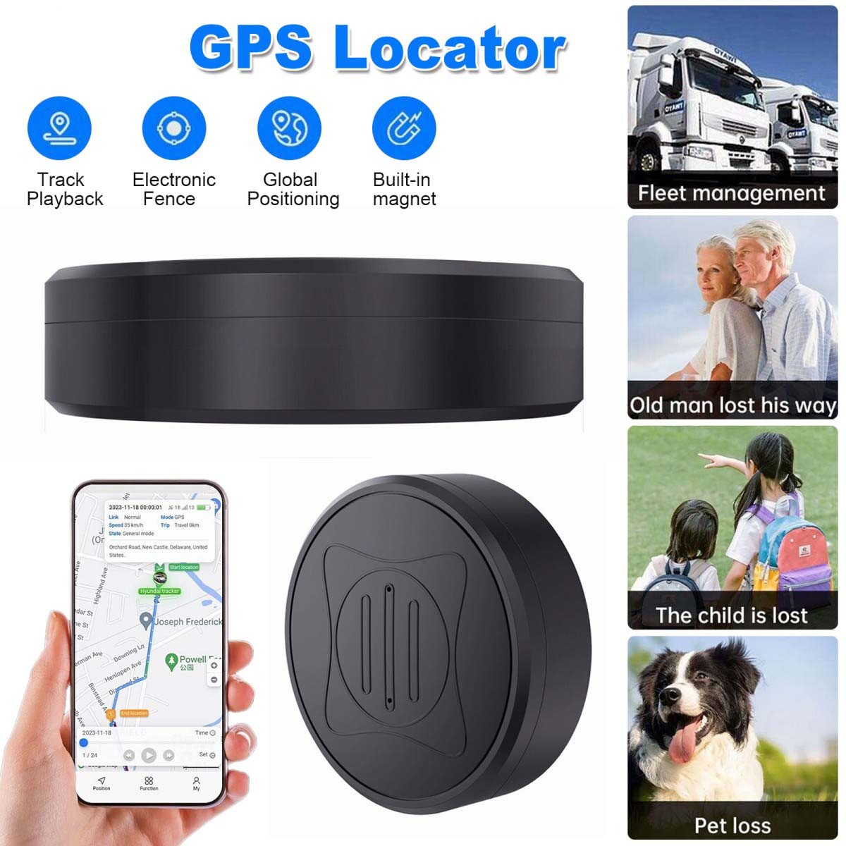 Winnes Mini GPS Tracker, Starker Magnetischer GPS T Produktbild-Vorschau 12
