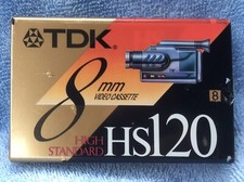 TDK 8mm Video Cassette High Standard HS 120