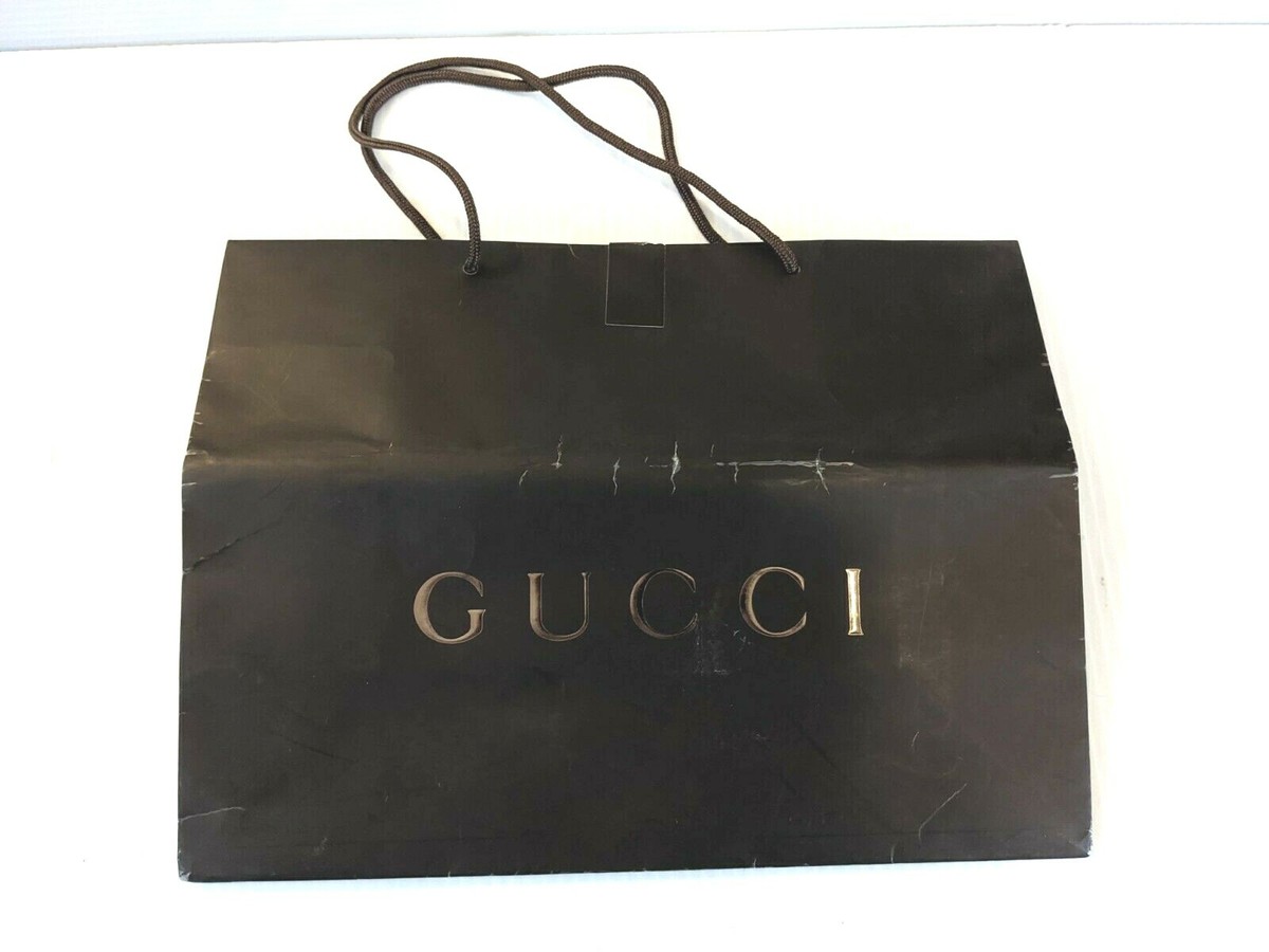 Authentic Gucci Brown Paper Shopping Bag - multiple sizes