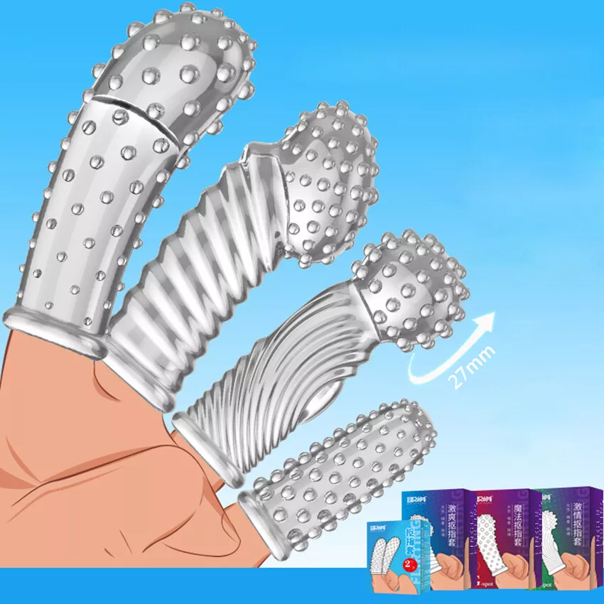 Male Penis Special Condom Delay Extension Sleeve Permanent Spike Finger Condoms