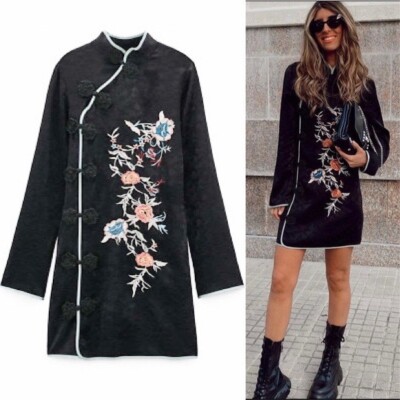 ZARA WOMAN Authentic Jacquard Floral EMBROIDERED Toggle Short