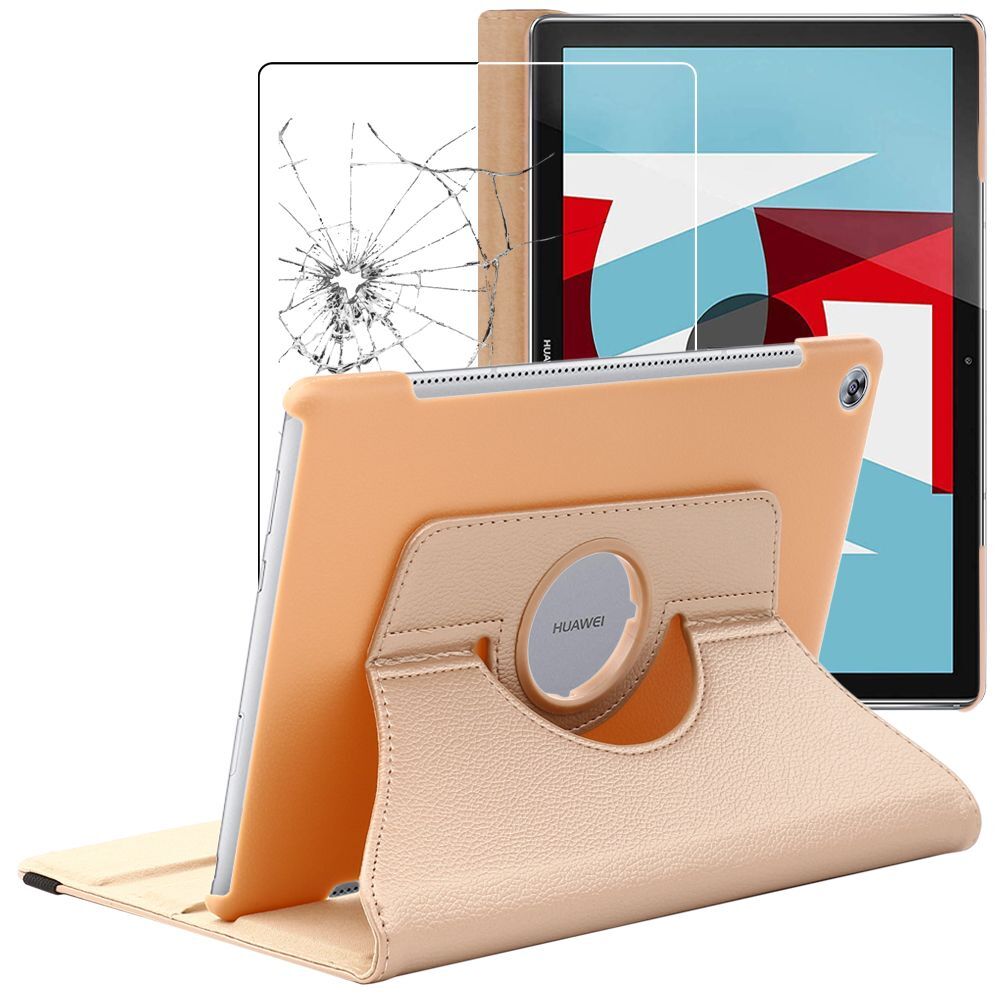 Cover Huawei MediaPad M5 10.8 Custodia Protezione + Vetro Temperato, Dorato