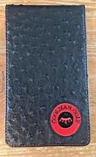 Coolman Golf Scorecard Holder Black Embroidered Logo Golfer Score Card Portfolio