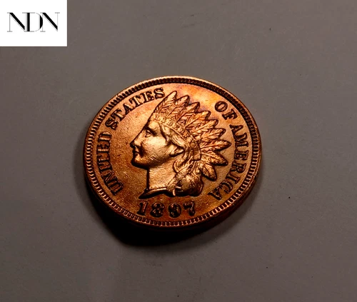 1897 Indian Head Penny Cent - Gem BU+ (red) - Four Diamonds #I4013