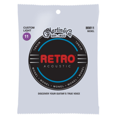 Martin MM11 11-52 maßgefertigte leichte Retro Monel Akustikgitarrensaiten 1-3 Packungen