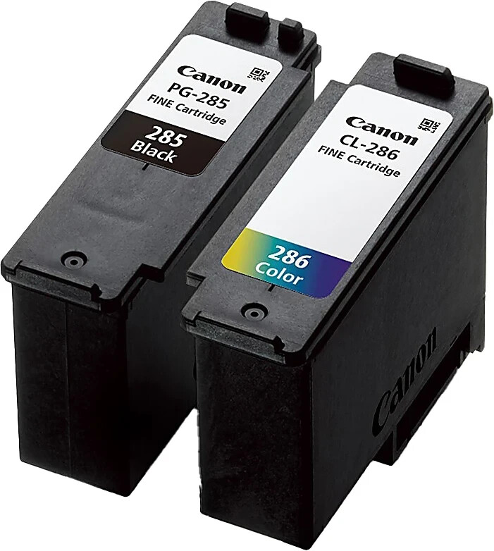 Canon JUNLOR メイドインジャパン　217999。【カバー無し　】。 Original Canon PG-285 or CL-286 Black/Tri-Color Ink Cartridges for