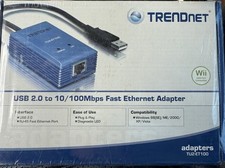 TRENDnet USB to 10/100Mbps Adapter NEW IN TU2-ET100 Version v3.0R 