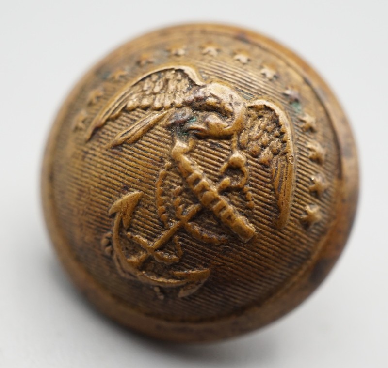 Indian Wars - Spanish American War USMC Marine Button by B.Y. Pippey Co. RARE